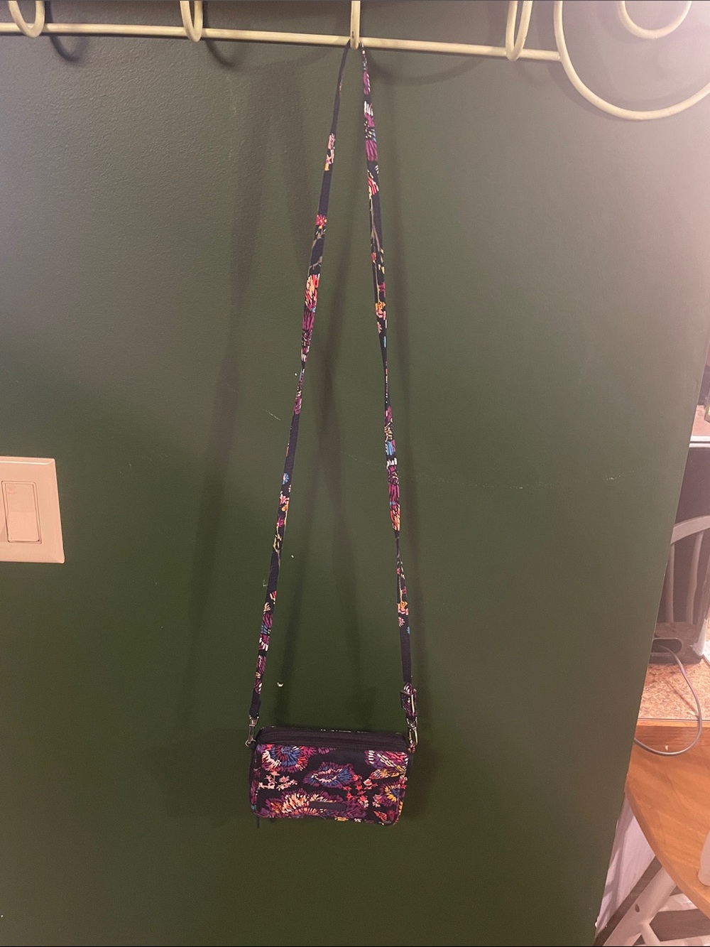 Vera Bradley Floral Crossbody Bag in Navy and Multicolor Small
